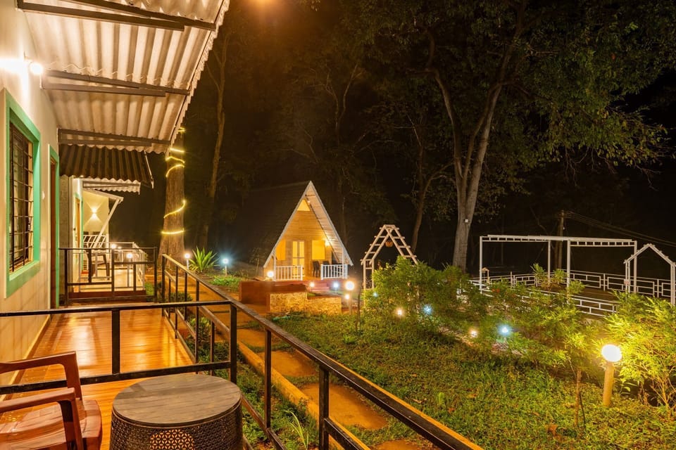 Outdoor banquet area