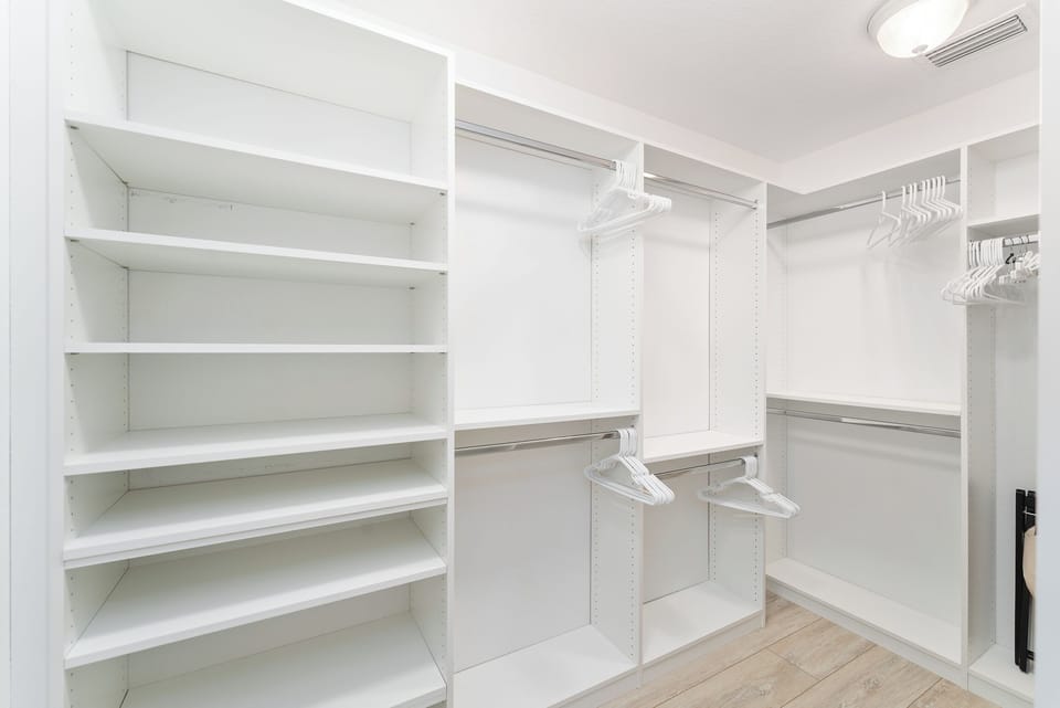 Large, Organized Master Walk-in Closet