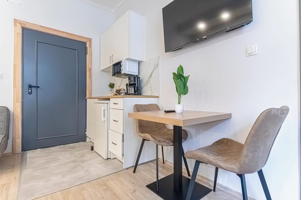 Basic Apartment | Private kitchenette | Mini-fridge, microwave, oven, stovetop