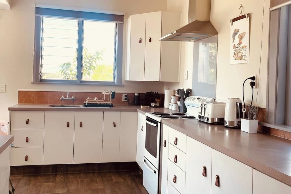 A well-stocked kitchen, ready for family meals or evening feasts