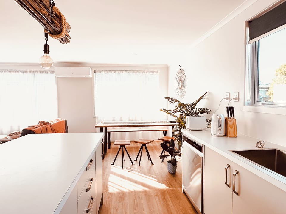 A sunny space to enjoy meals together.
