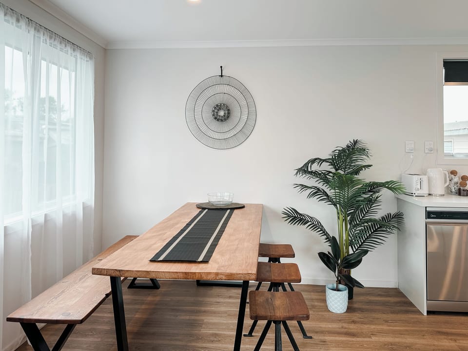Gather here for breakfast before heading to the beach.