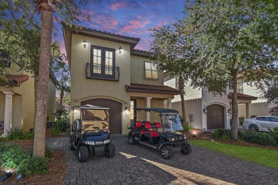 Your coastal escape starts here 🌊☀️ Two golf carts included!