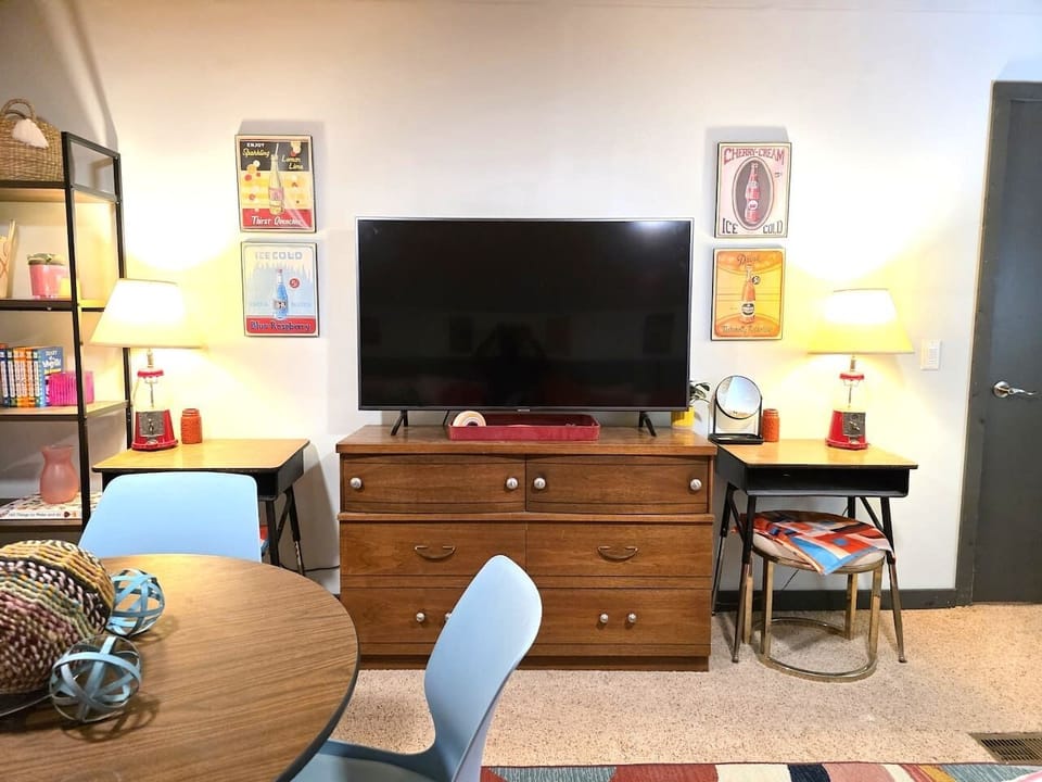 Upstairs movie lounge bedroom
