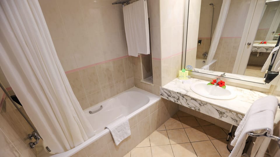 Free toiletries, hair dryer, towels