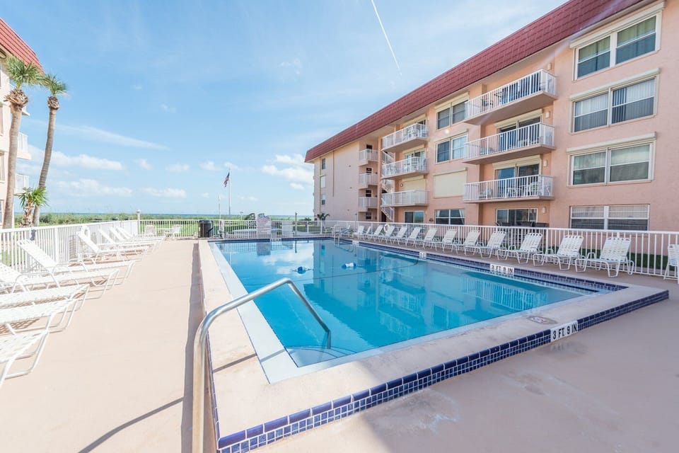 Sparkling heated pool