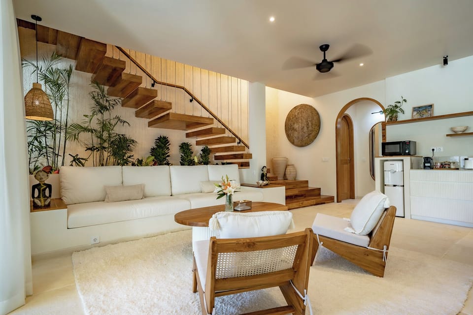 Luxury Villa, 3 Bedrooms, Patio, Pool View | Living room | 55-inch Smart TV with cable channels