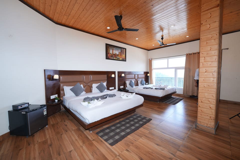 Family Twin Room, Hill View | Blackout drapes, soundproofing, iron/ironing board, free WiFi