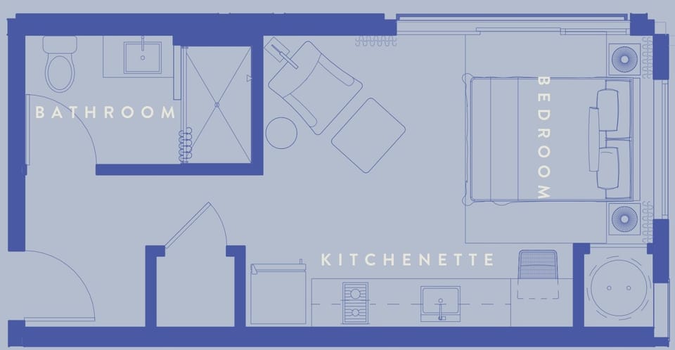 Your unit’s layout or design may vary slightly from what is shown, but it will maintain the same aesthetic and include all the amenities depicted for a seamless and enjoyable stay.