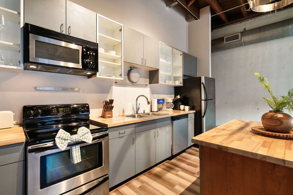 Modern appliances and stylish finishes await your culinary adventures!