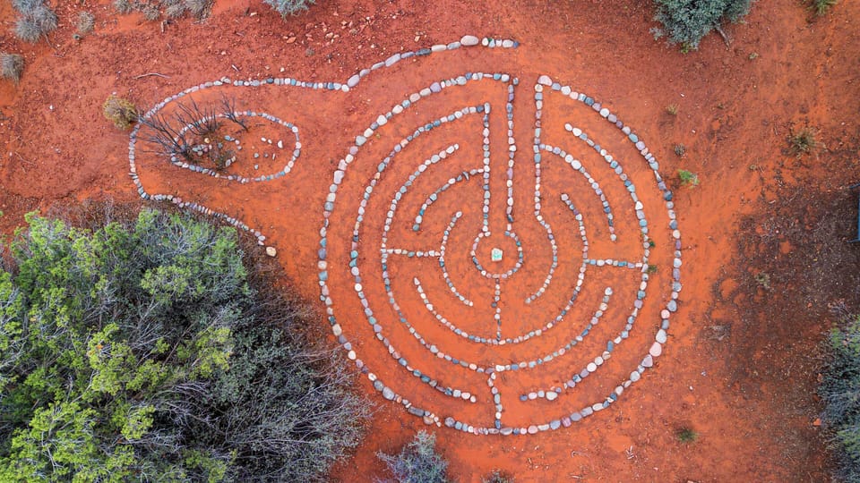 A custom labyrinth on the grounds creates peace and a true Sedona experience,