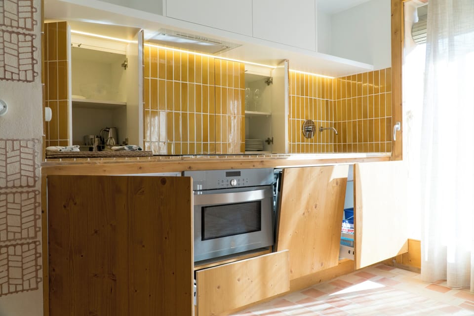 Standard Studio, Balcony, City View | Private kitchen | Toaster, highchair, griddle, dining tables
