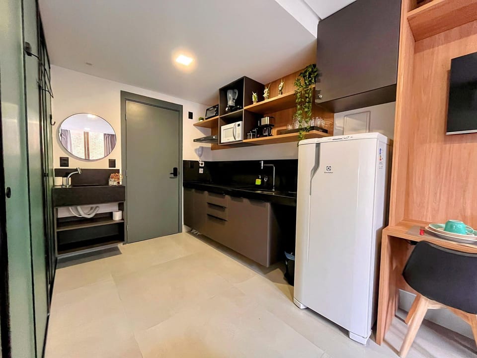 Apartment | Private kitchen | Microwave, stovetop, cookware/dishes/utensils