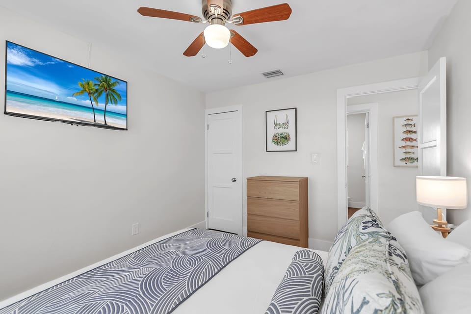 Bedroom with Queen Bed and TV