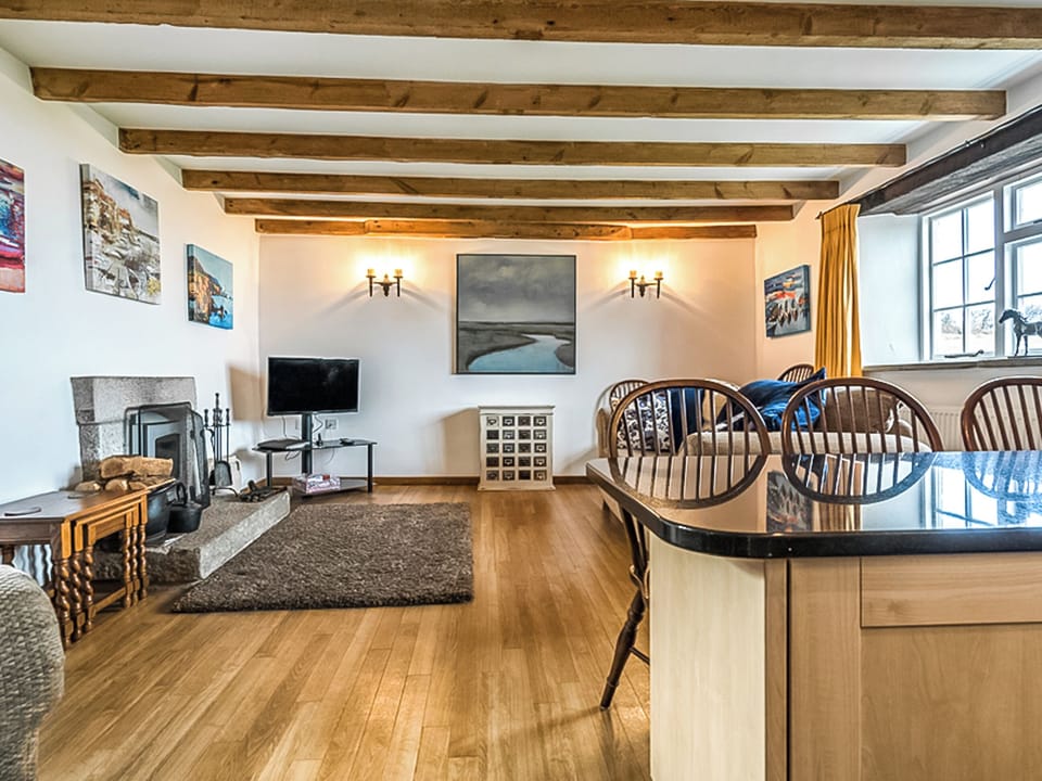 Open plan living space | Wharrastone - Churchtown Cottages, Bude