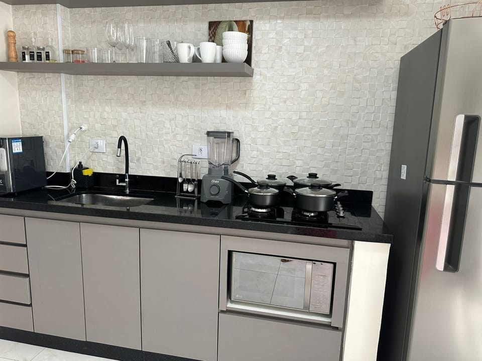 Apartment | Private kitchen | Fridge, microwave, oven, stovetop