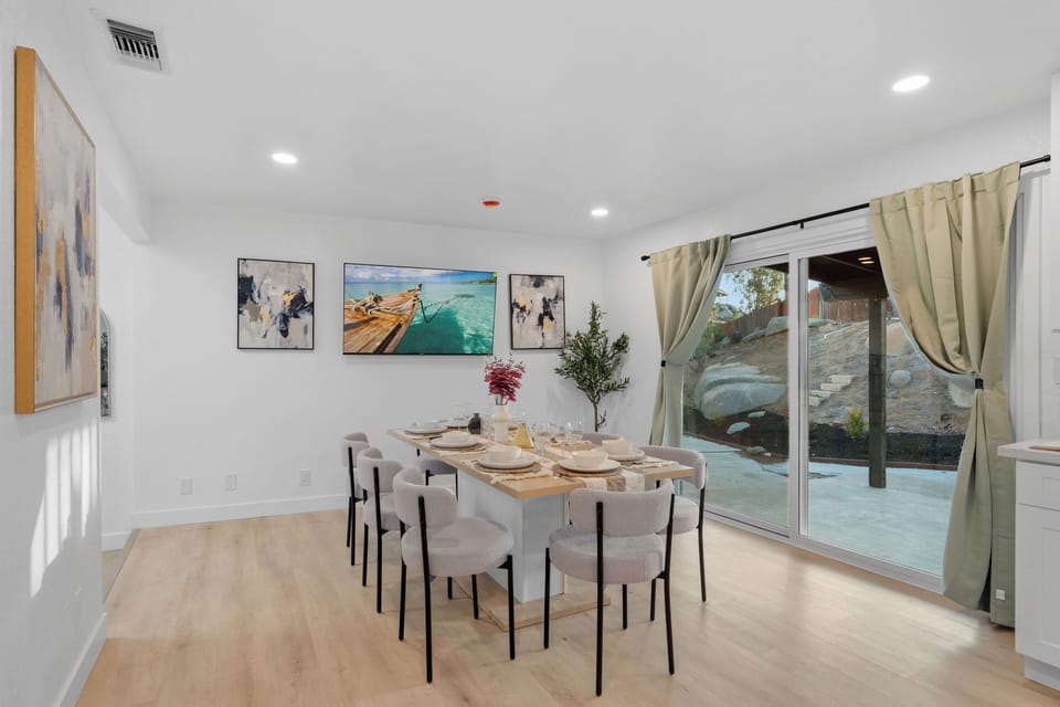 Enjoy meals together in this bright, open dining space.