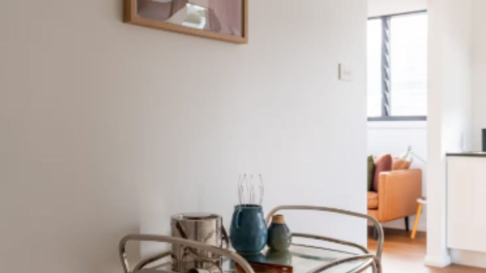 Minimalist dining area with chic details
