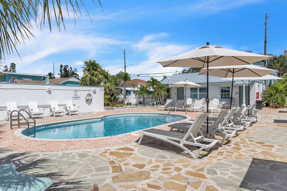 Pool and Pool Deck with Lounge Chairs