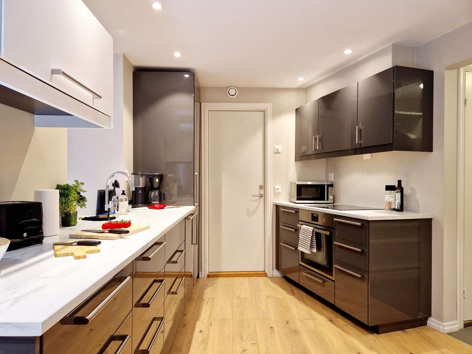 Fully equipped, spacious kitchen with everything you need to make home cooked meals, coffee, tea, etc.