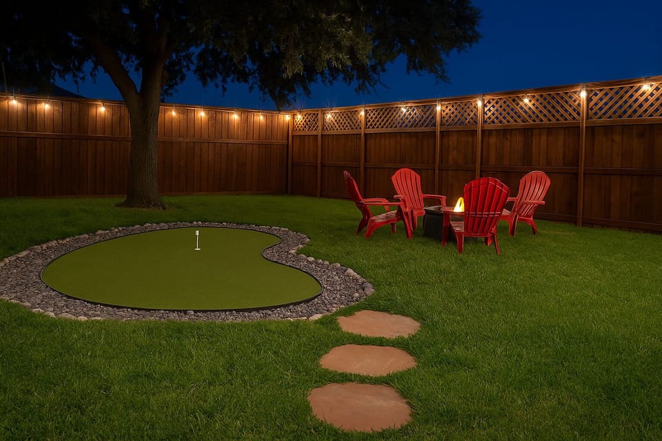 Backyard Oasis Under Night Sky