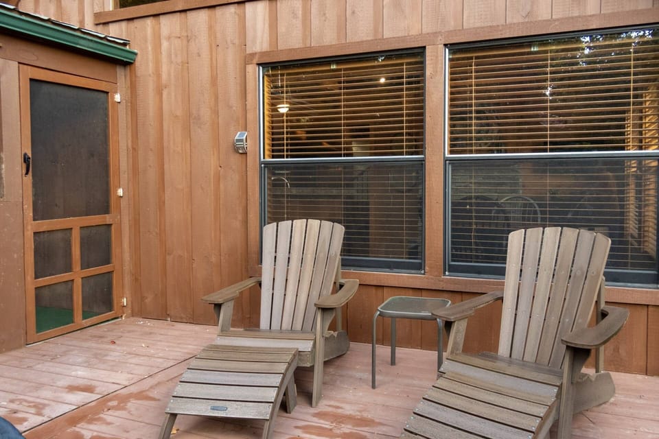 Rest in some lounge chairs while your grilliig or just to enjoy the view