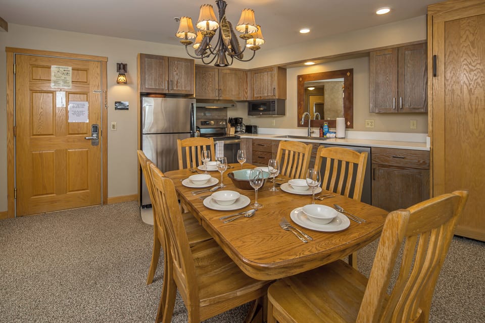 Enjoy a homemade meal with seating for 6 at the dining table | Main Level