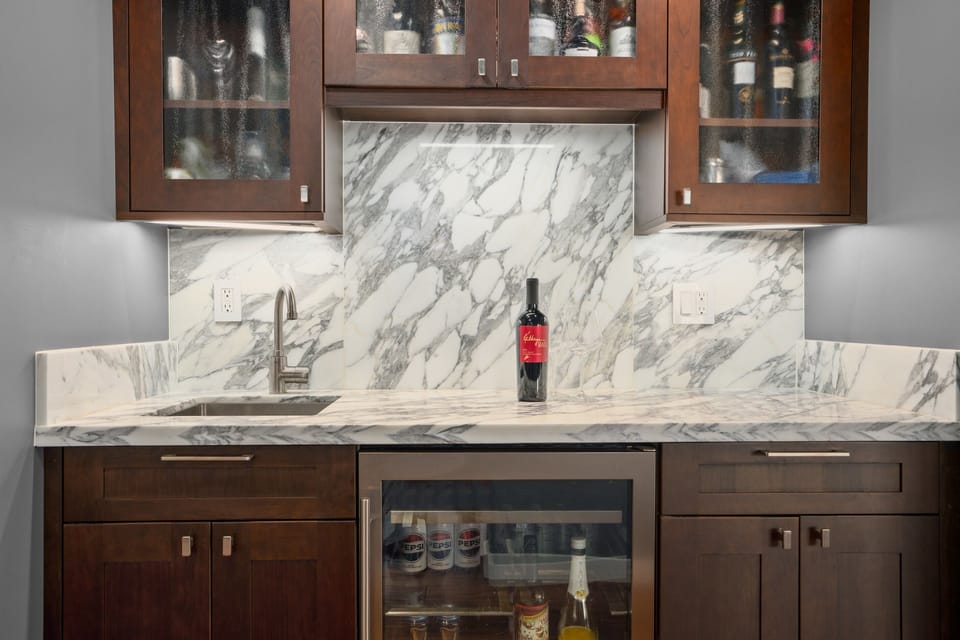 wine bar near kitchen