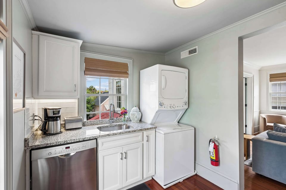 Enjoy the convenience of an in-home washer and dryer, making it easy to refresh your clothes and pack light for your stay.