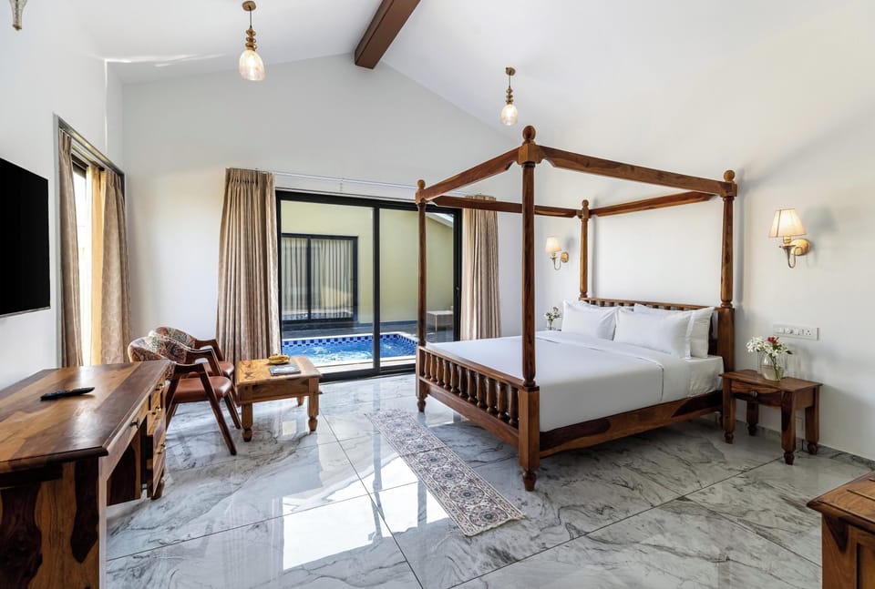 2 Bedroom Family Private Pool Villa with Mountain View | Premium bedding, down comforters, memory foam beds