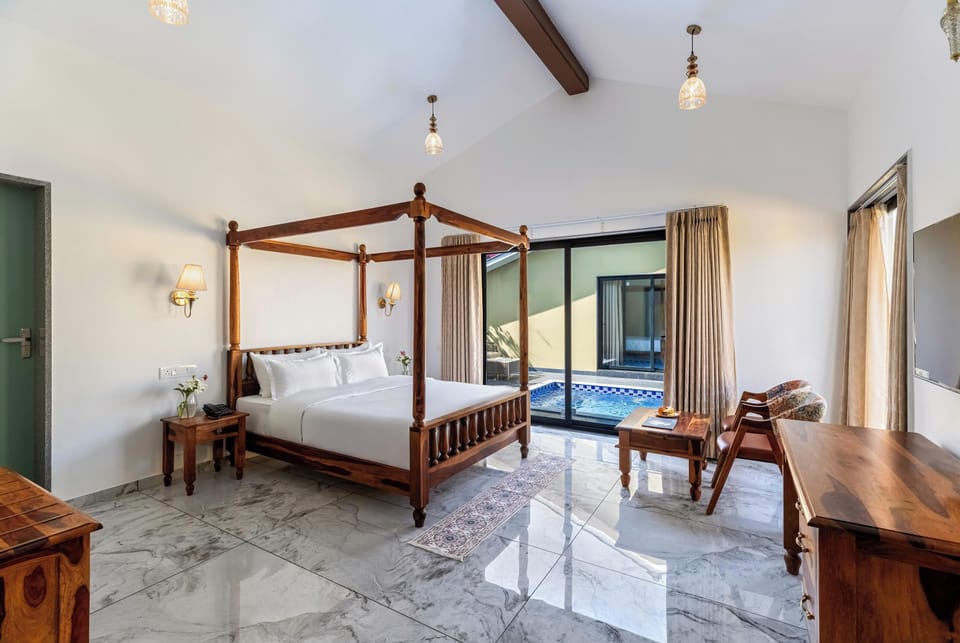2 Bedroom Family Private Pool Villa with Mountain View | Premium bedding, down comforters, memory foam beds