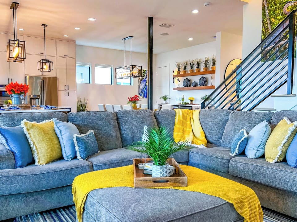 As you sink into the plush couch sectional.