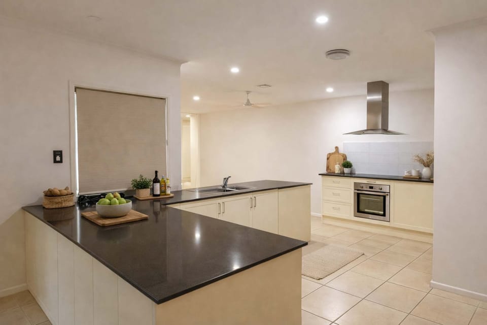 Bright Modern Kitchen with Spacious Island & Coastal Styling
