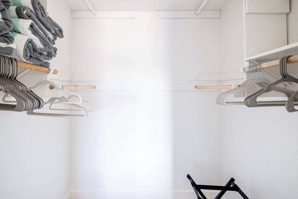 Plenty of closet space for storage.