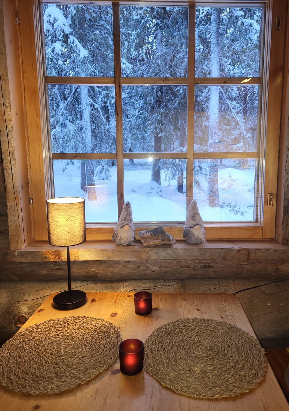 Dining area with the forest view
