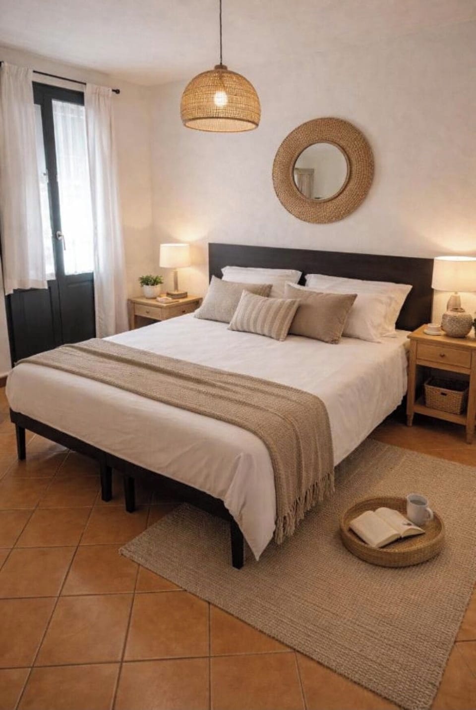 Double Room, Beach View | Desk, laptop workspace, blackout drapes, free WiFi