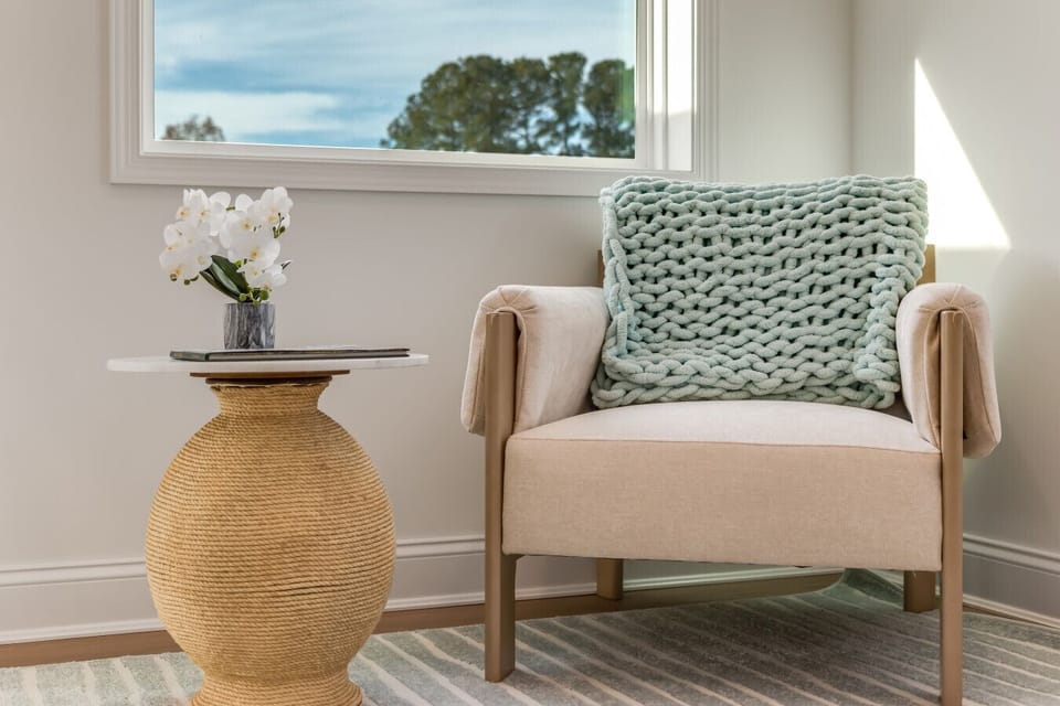 Reading nook on the landing.