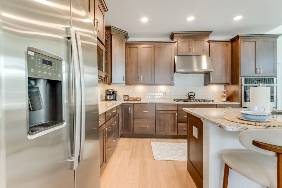 Stainless steel appliances.