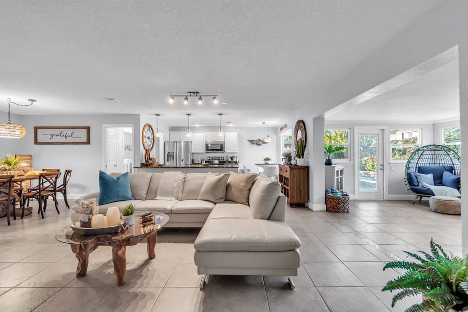 Large sectional sofa .