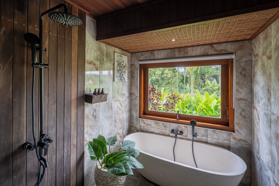 Three Bedroom Private Pool Villa | Bathroom | Hair dryer, towels, soap, shampoo