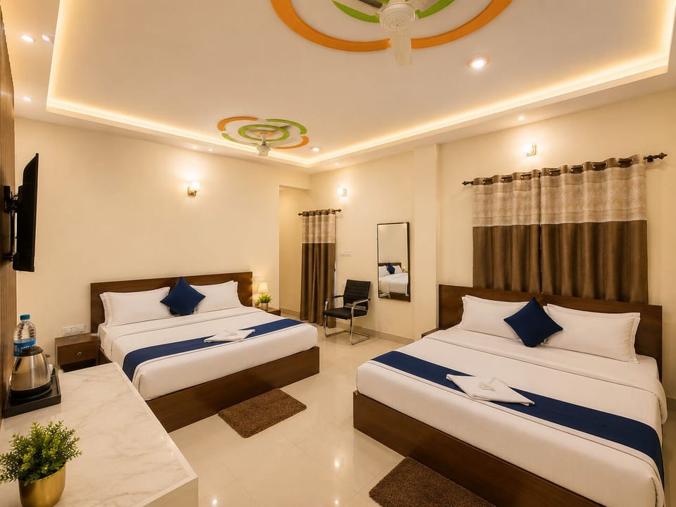 Family Quadruple Room | Laptop workspace, free WiFi, bed sheets