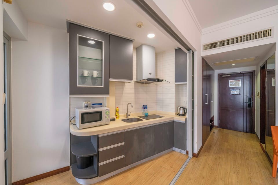 Superior Apartment, 1 Bedroom, Kitchen, City View | Private kitchenette | Rice cooker, paper towels