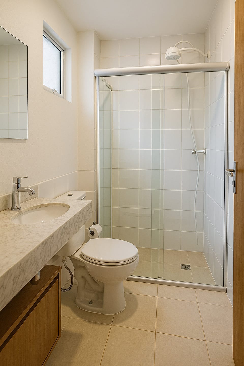 Family Suite (4 Pessoas) | Bathroom | Shower, towels, soap, toilet paper