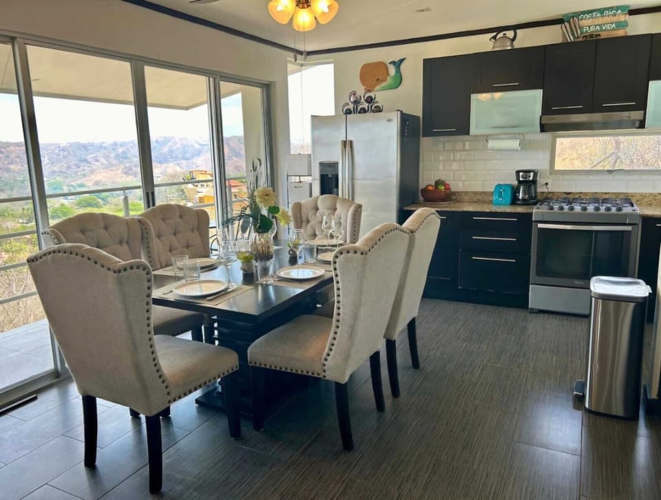 Make meals in this fully equipped kitchen while taking in the ocean views!