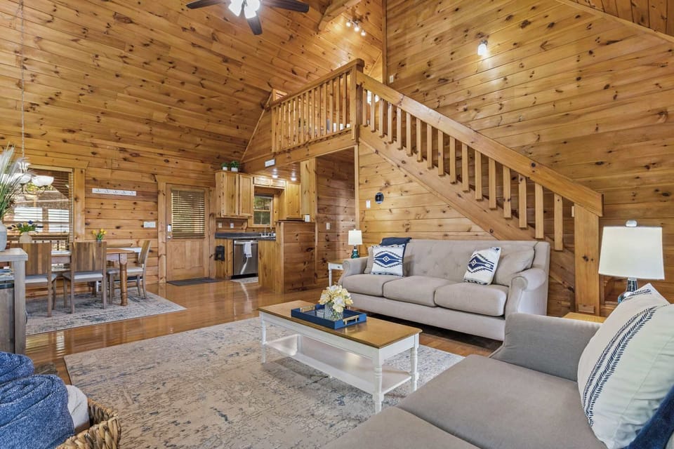 Meet the heart of the house. Our living room is all about big laughs, comfy naps, and the kind of downtime that makes vacations unforgettable.