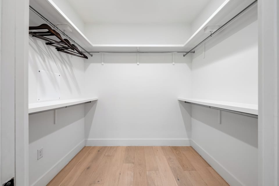 Walk-in closet.
