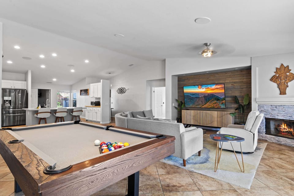 Living Area (Pool Table)

Note: Indoor Fireplace is not functional
