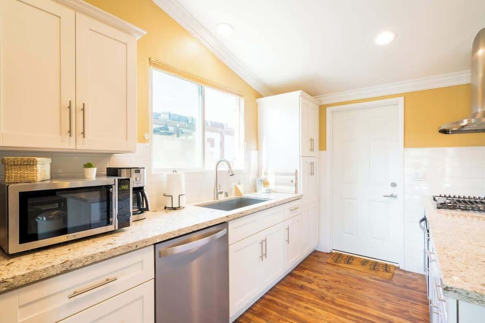 The kitchen is fully stocked and has everything you need