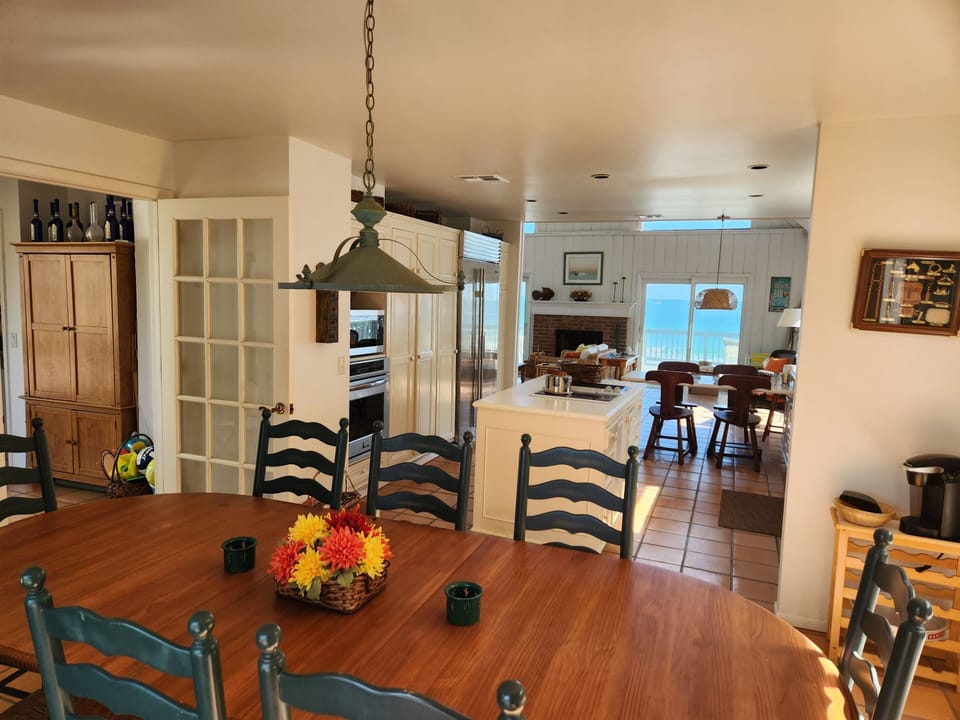 View of kitchen from dining area