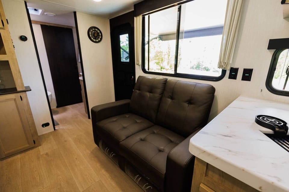 Living Room Recliners and window for mountain views